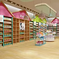 Vibrant Specialty Store Interior With Shelves Stocked Full Of Products And Decorative Pendant Lights