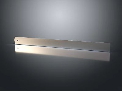 High Quality Stainless Steel Hardware Tool Bar With Smooth Surface And Hole 3d model