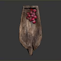 Fresh Red Radishes Arranged Neatly on a Natural Wooden Tray