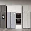 Modern Refrigerator Cabinet Oven Smart Refrigerator Embedded Refrigerator Double Door Refrigerator Three Door Refrigerator 3d model