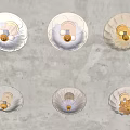Elegant Ceiling Lights With Transparent Glass And Gold Accents In Various Designs