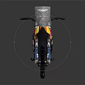 Red Bull Off Road Motorcycle With Blue Red Yellow Body And Off Road Tires