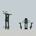 Diverse Outdoor Fitness Equipment With Multifunctional Exercise Machines And Digital Display Panels