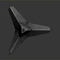 Heavy Duty Metal Triangular Pyramid With Textured Surface And Top Ring