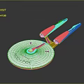 Futuristic Starship Model With NCC 1701 Identifier For Interstellar Cosmic Exploration Missions