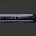 Futuristic Sci Fi Weapon With Metallic Texture Blue Lighting And Mechanical Grip Design 3d model
