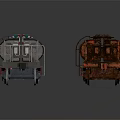Industrial Tank Trucks Blue And Red Metal Structure For Transport