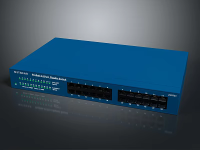 NETGEAR ProSAFE 16 Port Gigabit Ethernet Switch For High Speed Network Connectivity 3d model