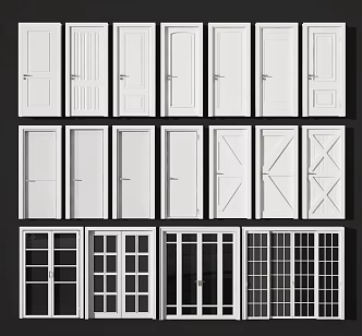 Modern swing door 3d model