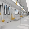 modern subway car subway 3d model