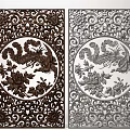 Chinese carved partition 3d model
