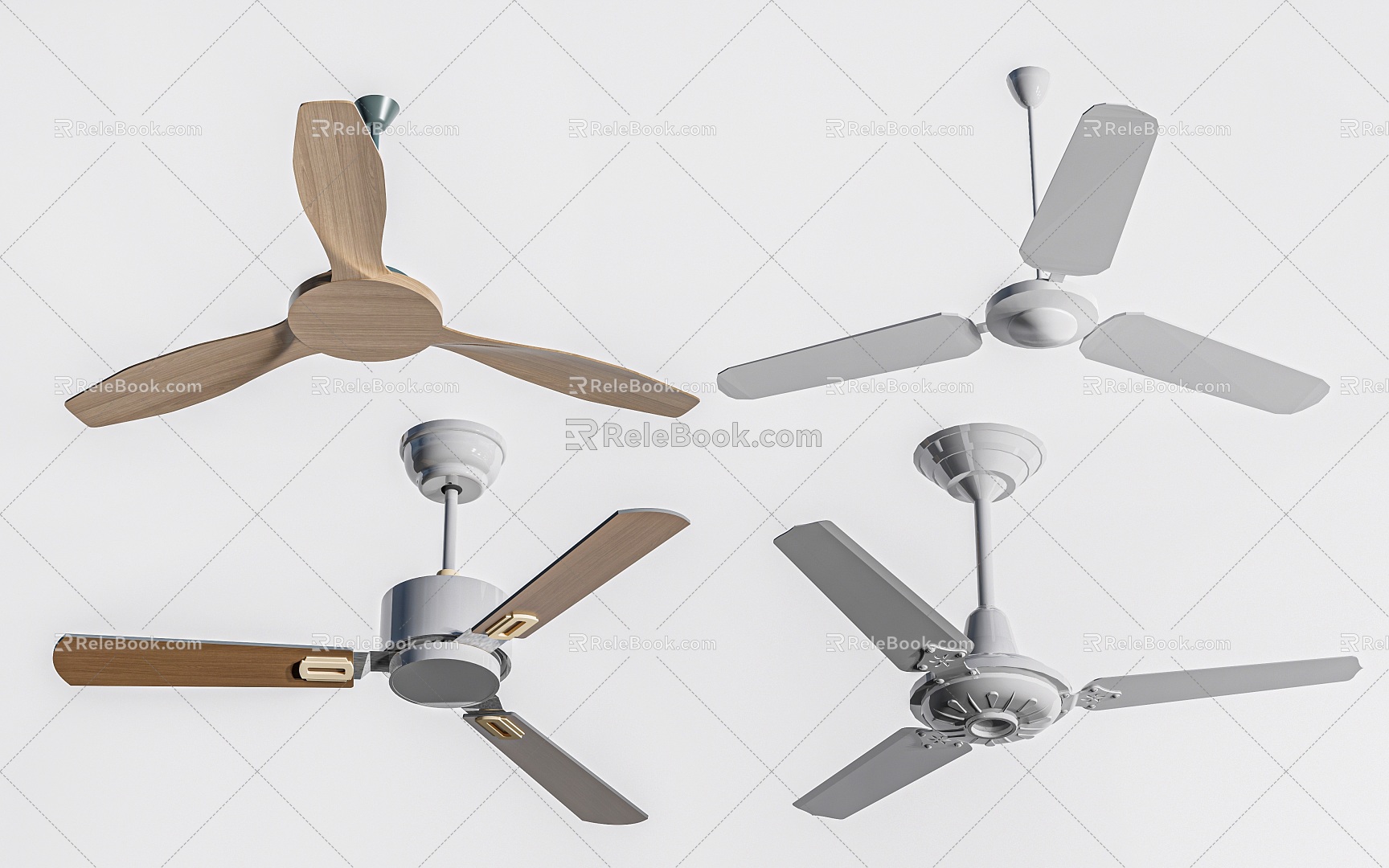 ceiling fan lamp electric fan lamp ceiling fan 3d model