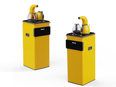 Daily Electrical Appliances Beko Yellow Dual Units With Kettle And Modern Design 3d model