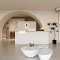 Modern Hair And Beauty Salon Interior With Styling Stations Comfortable Seats And Greenery