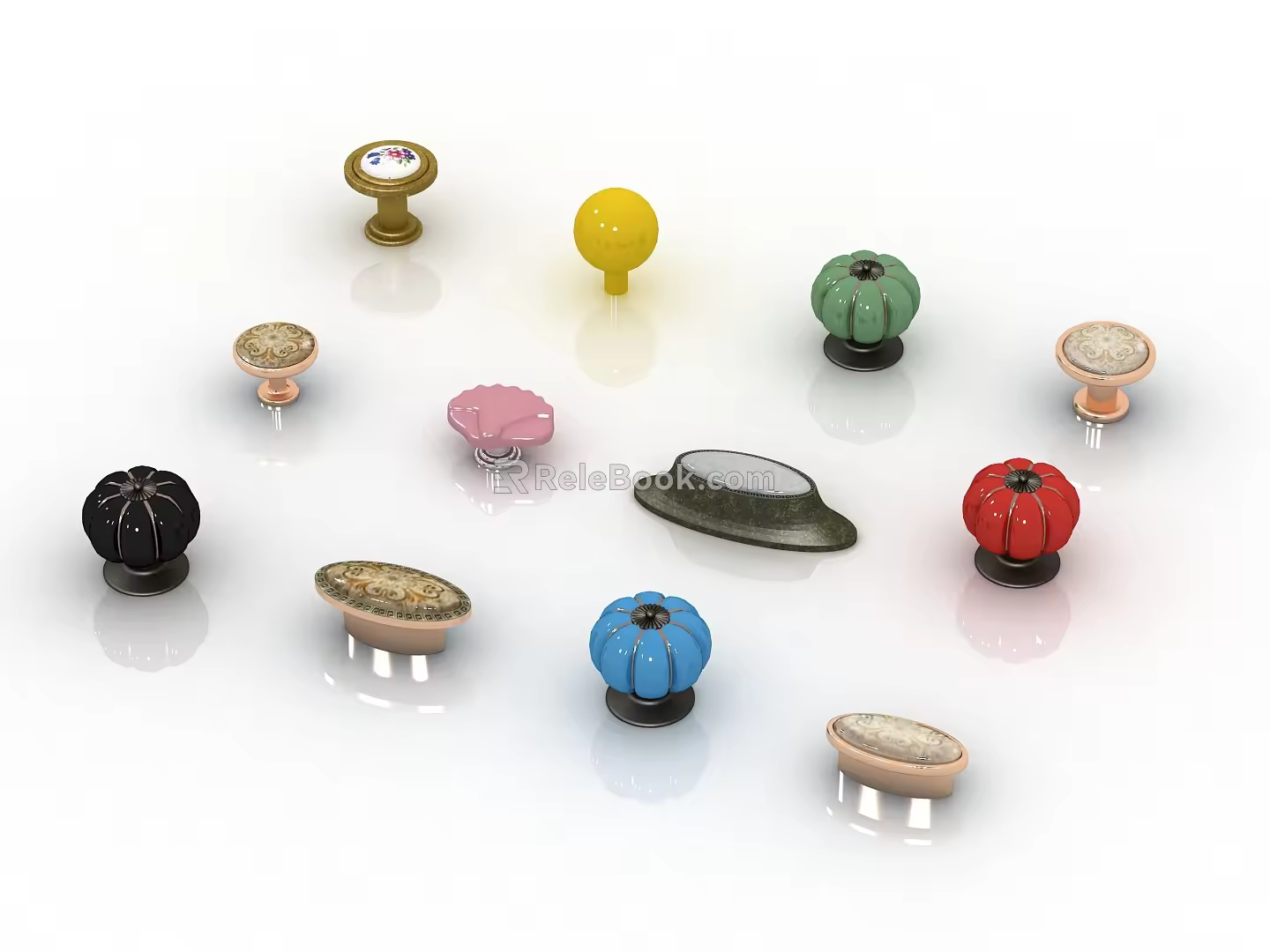 Modern hardware classical handle 3d model
