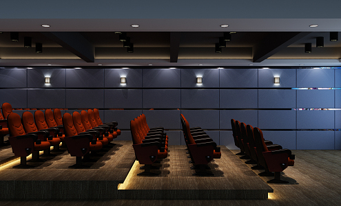 Modern Cinema AV Room 3d model