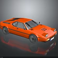 Red Sports Car With Streamlined Design Black Accents Shiny Surface And Reflective Floor