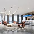 Modern Coffee Bar Interior Design With Blue Counter Bar Stools Coffee Machines And Plants