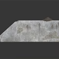 Durable Sloped Concrete Container With Sand Filled Interior And Textured Surface Design