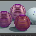 Layered Wooden Spheres In Different Wood Tones And Textures On