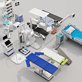 Comprehensive Medical Equipment Collection With Surgical Tables Hospital Beds Monitoring Devices And Instrument Stands