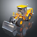 Yellow Heavy Duty Construction Loader With Front Bucket And Industrial Equipment Design