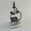 Commercial Microscope Equipment With High Precision Optics And Adjustable Stage 3d model