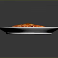 Delicious Spaghetti With Red Sauce Served On White Ceramic Plate