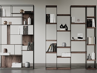 Partition Cabinet Bookcase Showcase 3d model