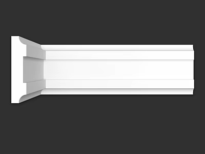 White Detailed Decorative Architectural Molding Corner Structure For Home Interior Trim 3d model