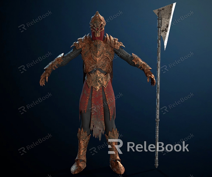 Modern game character masked knight model