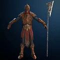 Modern game character masked knight 3d model