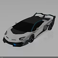 White Supercar With Black Accents Sleek Aerodynamic Design And Rear Spoiler