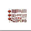 Traditional Red Chinese Lanterns With Various Styles For Festive Decorations