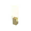 Modern Wall Lamps With Brass Base And Crystal Glass Strips For Warm Illumination