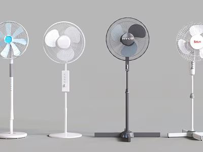 Standing Air Cooler Fans With Different Designs And Styles For Home Indoor Use 3d model