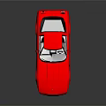 Red Sports Car With Two Door Design Black Roof Sleek Body And Black Wheels