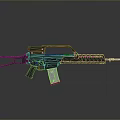 Modern Tactical Rifle With Gray Body Detachable Magazine And Scope Mount