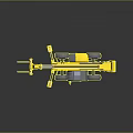 JCB Yellow Telescopic Handler Construction Vehicle With Fork And Large Tires 3d model