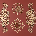 European-style Metal Carved European Pattern Hollow Carved Pattern 3d model