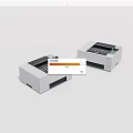 White Desktop Printers For Office Use With Modern Design And Functionality 3d model