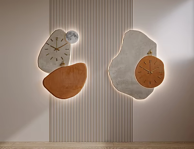 Artistic Wall Clocks With Unique Shapes For Home Decor 3d model