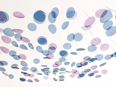 Modern Waterscape Ceiling Glass Sheet Ceiling Special-shaped Ceiling 3d model