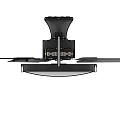 Black Ceiling Fan Chandelier With White Light Fixture And Modern Design
