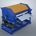 Fully automatic rubber cutting machine equipment machinery motor factory digital 3d model
