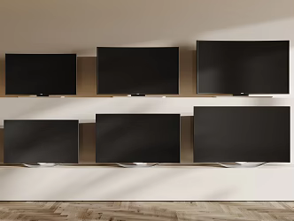 Modern LCD TV Display 3d model