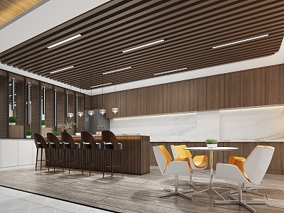 Modern leisure area office reception 3d model