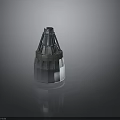 Detailed Aerospace Rocket Engine Component 3D Model With Metallic Structure Design