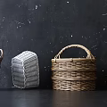 Decorative Woven Storage Baskets with Handles Various Sizes Practical for Home Organization