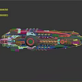 Futuristic Cosmic Spaceship Design With Blue Lights And Advanced Structure Details